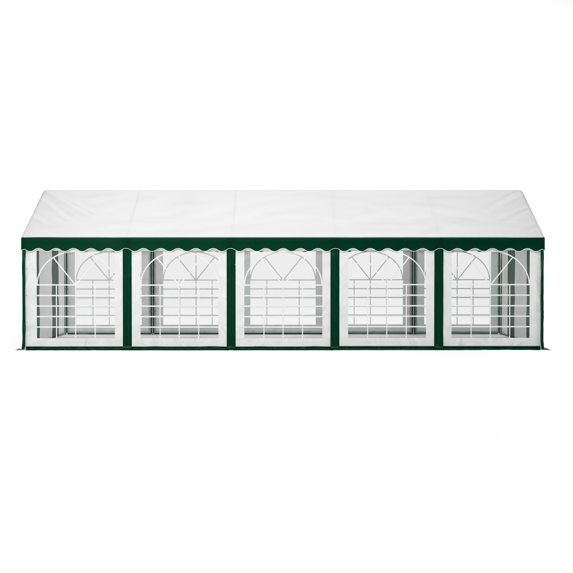 Profi PVC Partyzelt 5 x 10 m grün/weiss