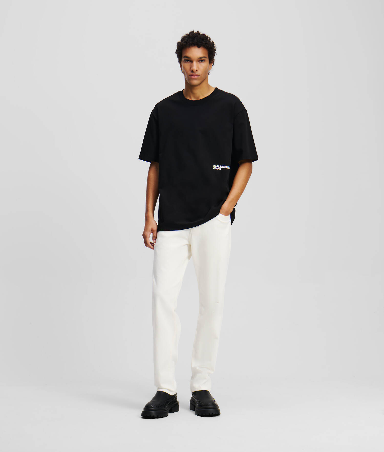 T-SHIRT MONOGRAMME SHIBORI - Noir