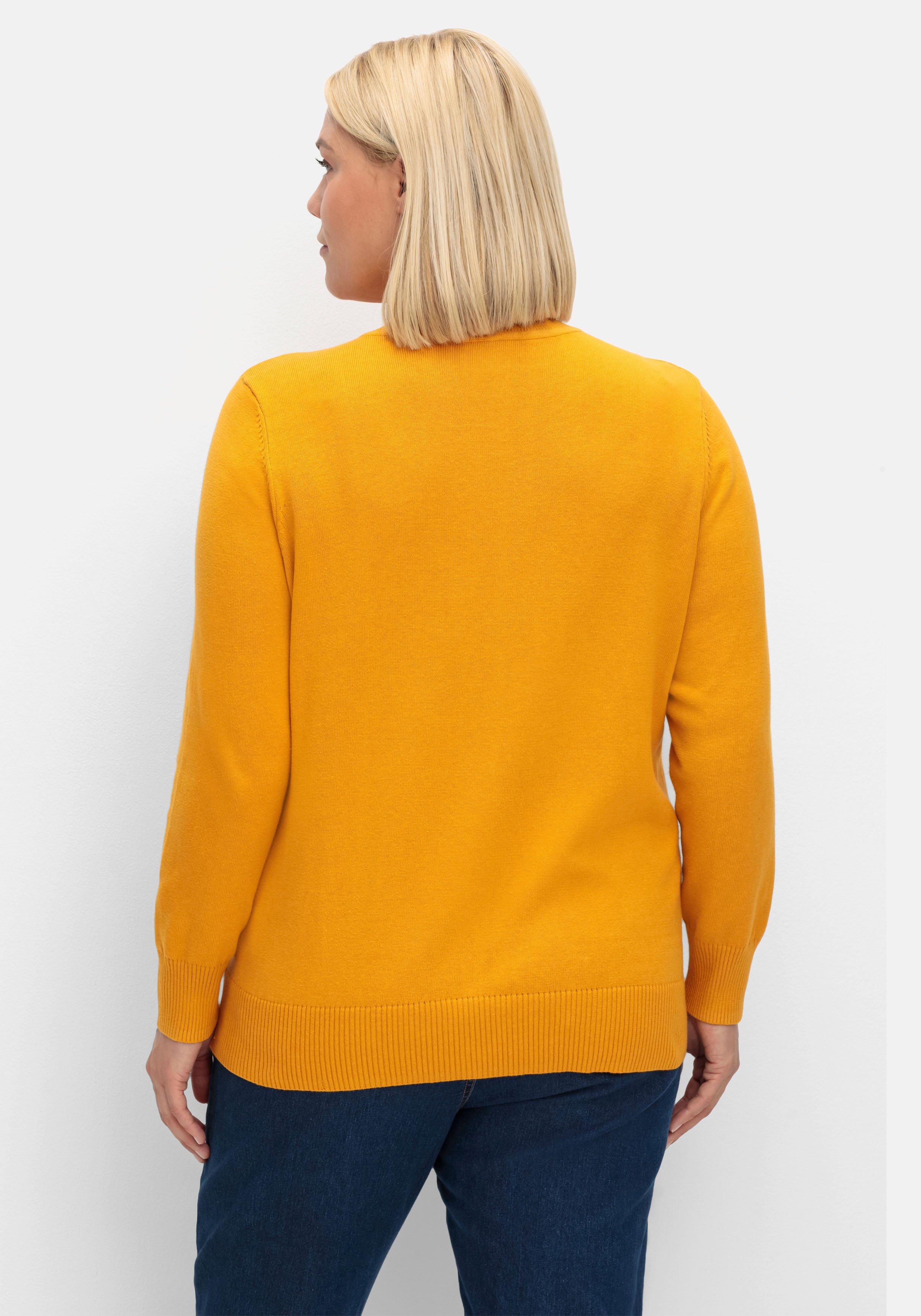 Pullover aus Feinstrick, mit Stehkragen