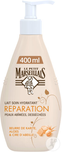 Le Petit Marseillais Lait Soin Hydratant Réparation Peaux Abîmées Et Desséchées Flacon Pompe 400ml
