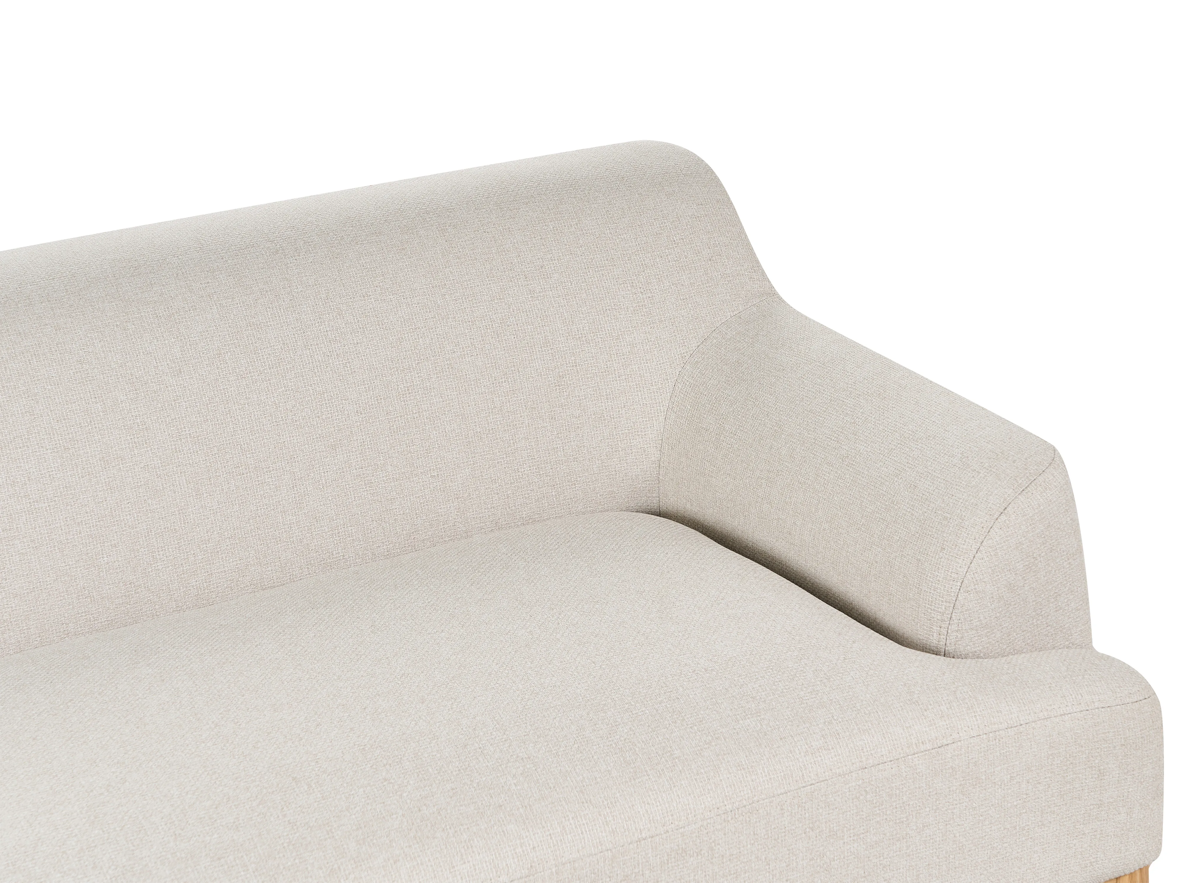 Bank 3-zits SOSJO Stof Lichtbeige