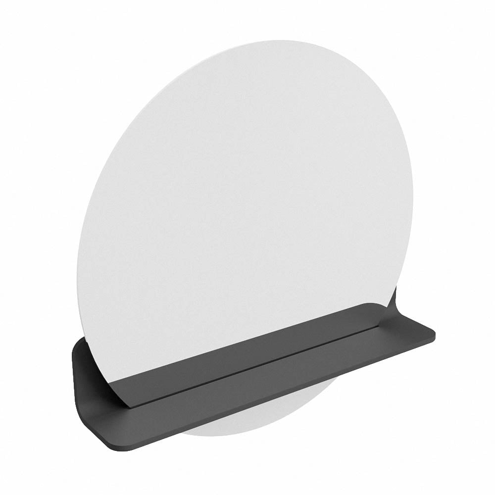 Mondiaz Spot spiegel rond Ø60cm met planchet dark grey