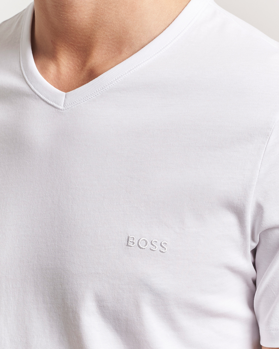 BOSS BLACK 3-Pack V-Neck T-Shirt White