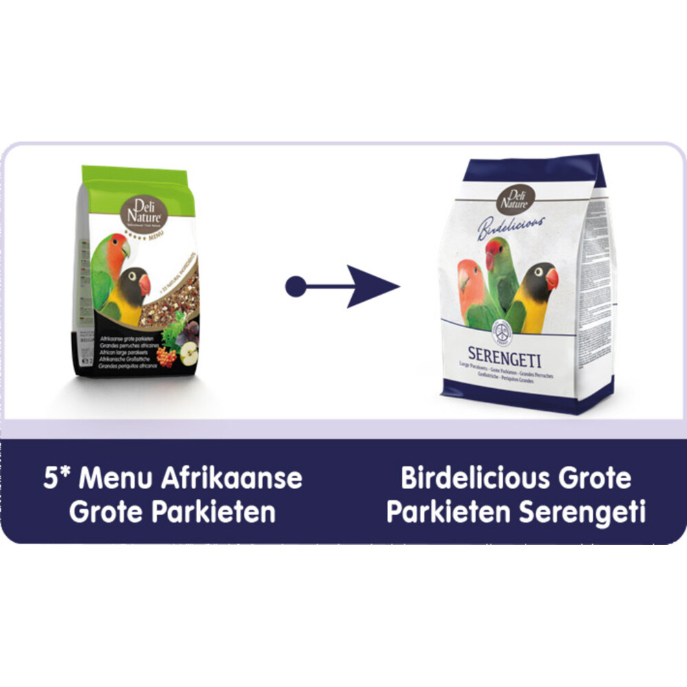 Deli Nature 5 Sterren Menu Afrikaanse Parkiet800 gr