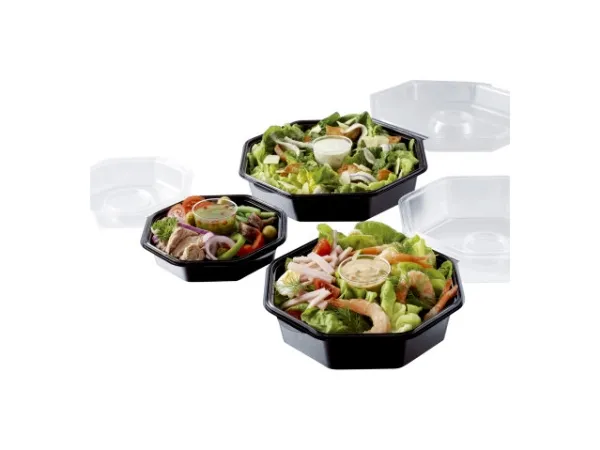 Duni - Madopbevaringsbeholder - 400 ml - engangs - sort (pakke med 405)