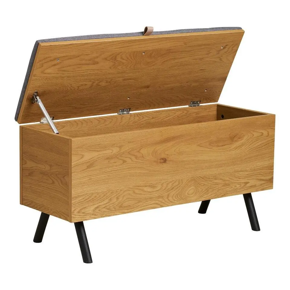 Hioshop Elna bank met opbergruimte eikendecor