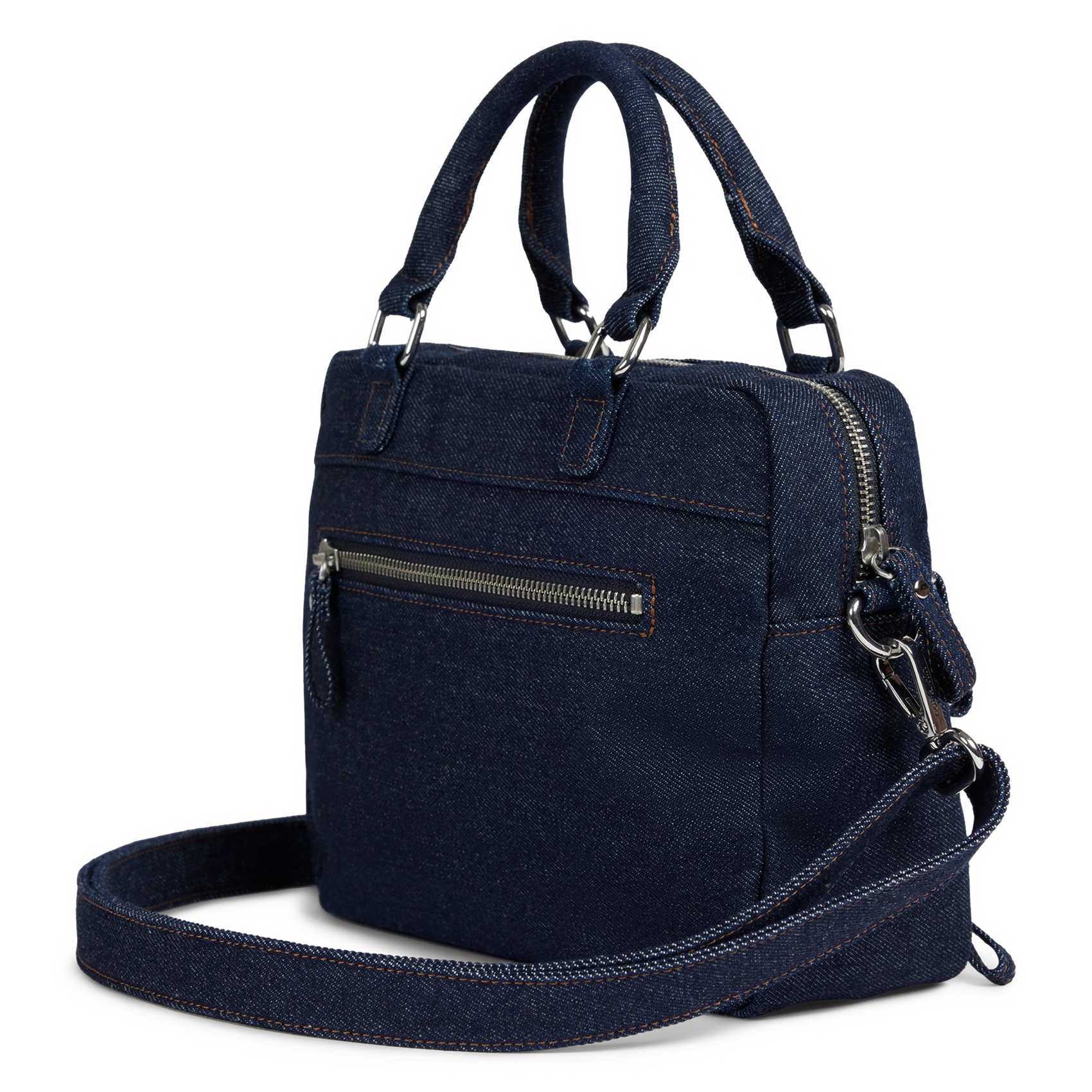 MACY - Sac bandoulière denim en coton | Bleu