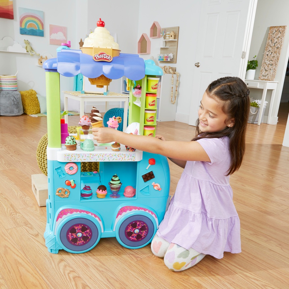 Play-Doh Kitchen Creations Ultimatives Eiswagen-Spielset mit über 25 Teilen