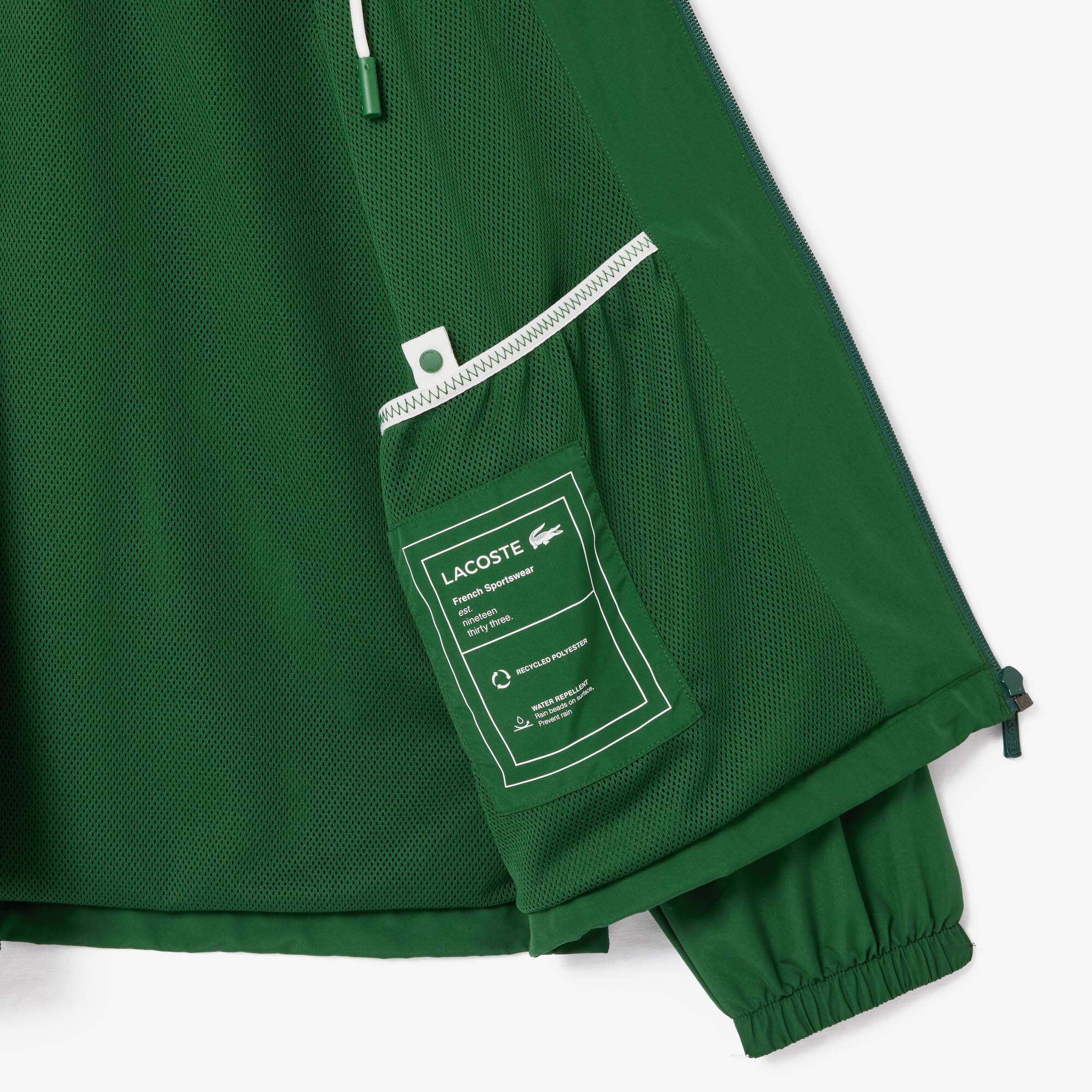 Veste courte Sportsuit avec capuche amovible en tissu déperlant Manteaux & Vestes - Vert - Lacoste - Homme