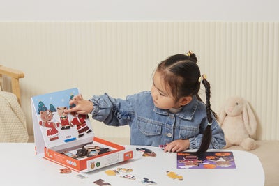 VIGA Dress Up Magnetsett Bjørn Familie 54 Stk