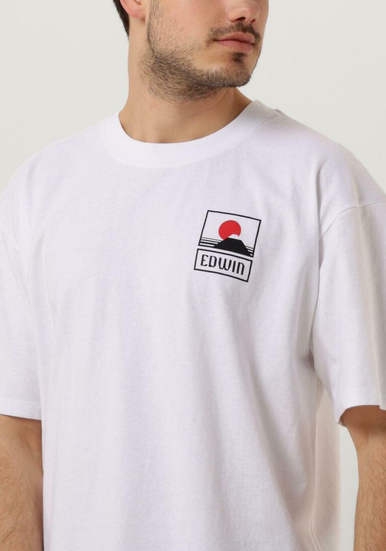 EDWIN witte edwin t-shirt sunset on mt fuji ts single jersey