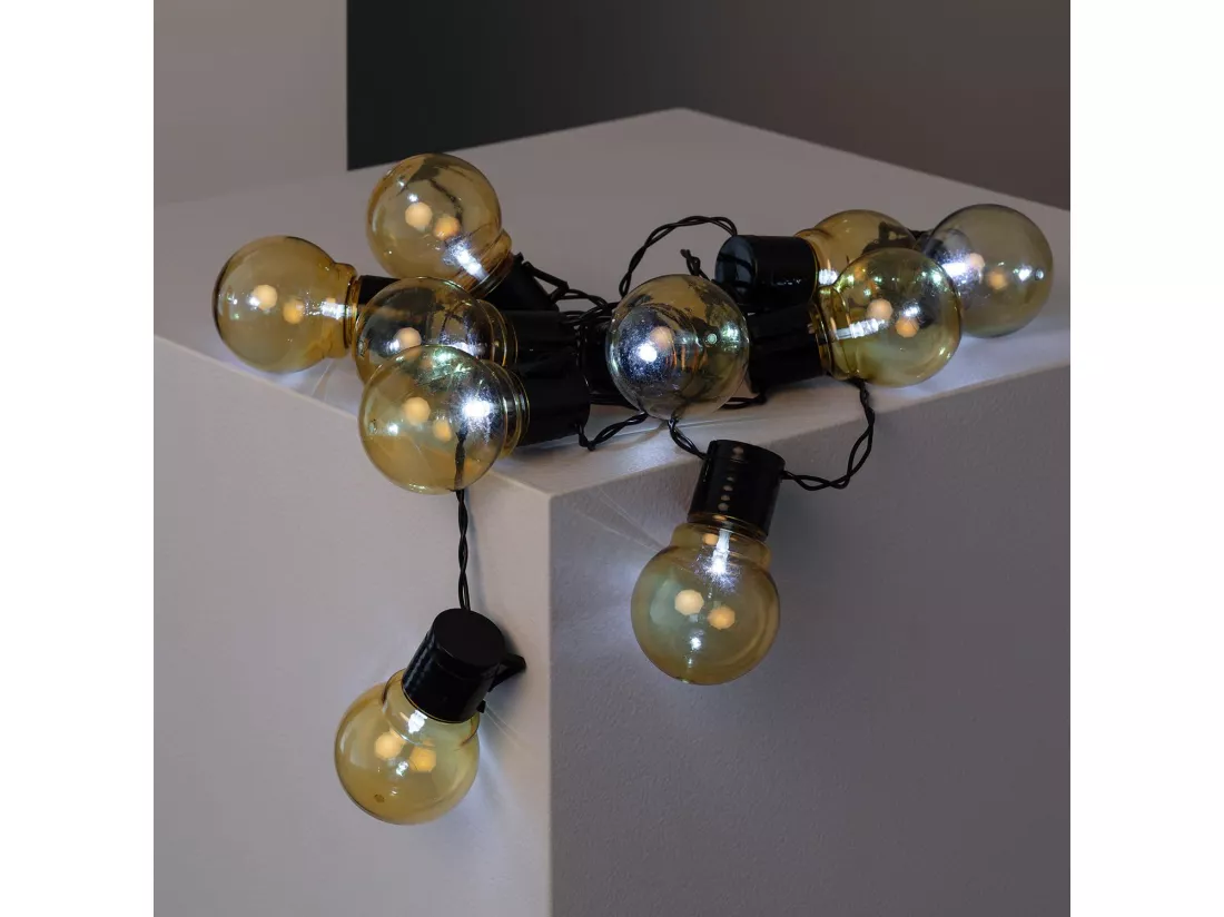 Guirlande d’Ampoules LED Solaire Nikola 2m 6000K Blanc froid