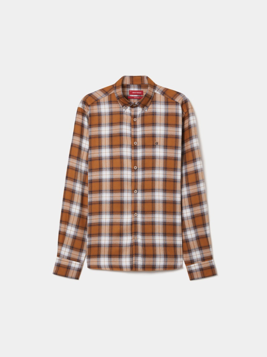 Camisa ao xadrez Regular Fit