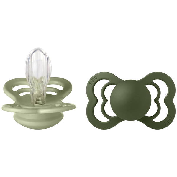 BIBSBIBS   Schnuller Supreme Silikon Symmetrical 2er Pack sage/hunter green 6-12M