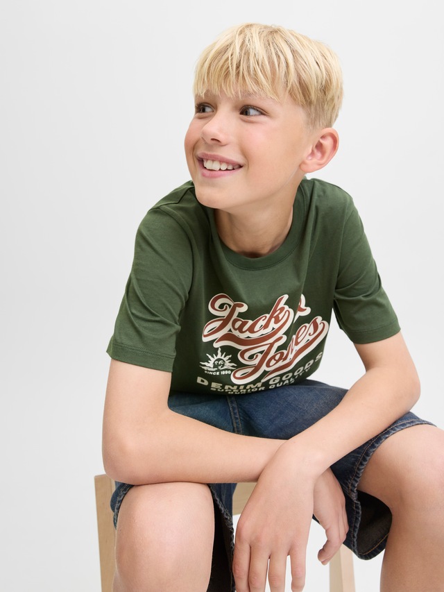 Jack & Jones Junior T-Shirt »JJELOGO TEE SS ONECK 2 COL AW25 NOOS JNR«
