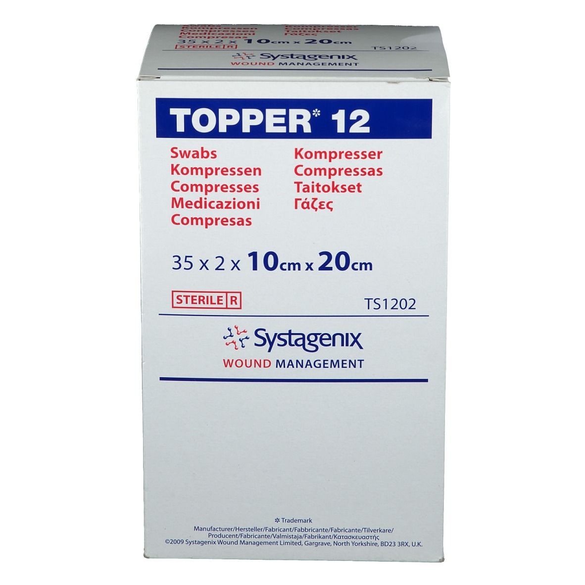 TOPPER® 12 Kompressen steril 10 x 20 cm