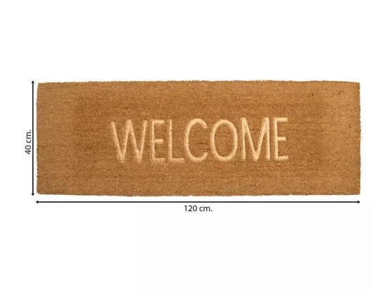 Tapis d'entrée en fibre pressée marron 40x120