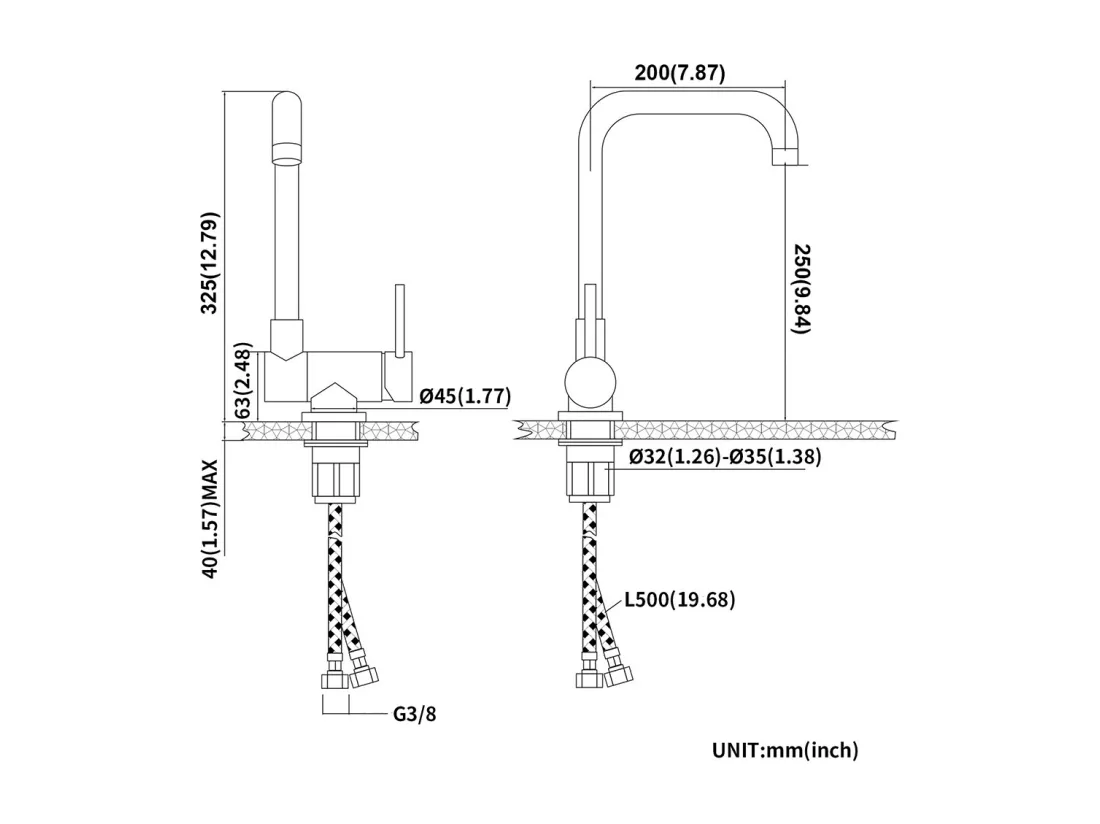 Mitigeur Cuisine Rabattable,Robinet Cuisine Pliable Sous Fenêtre, Robinet de Cuisine avec Haut Bec Pivotant 360°et Aérateur Démontable,Brossé