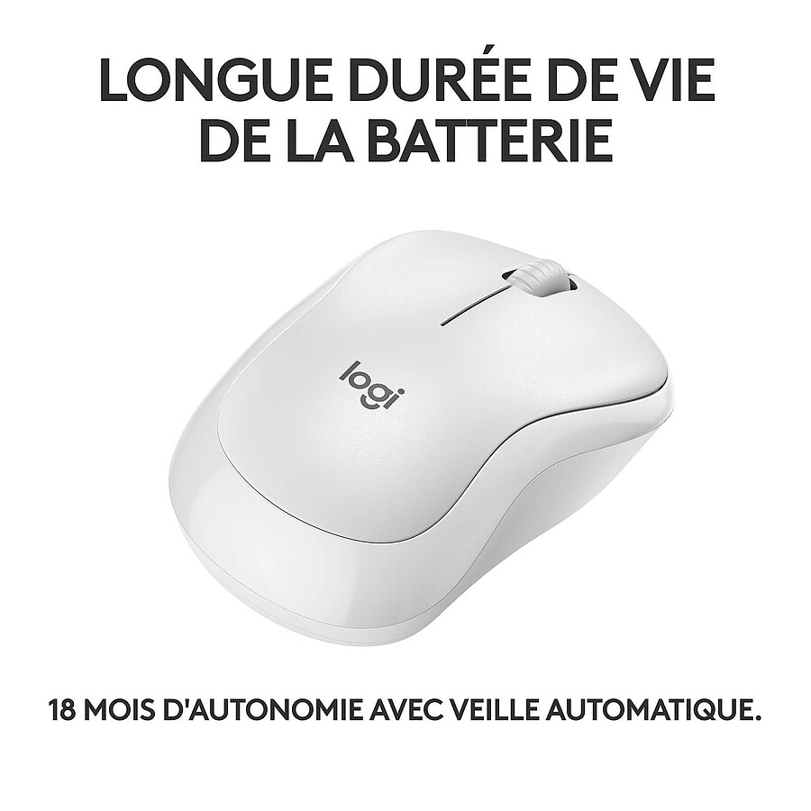 Logitech M240 Silent - Blanc cassé