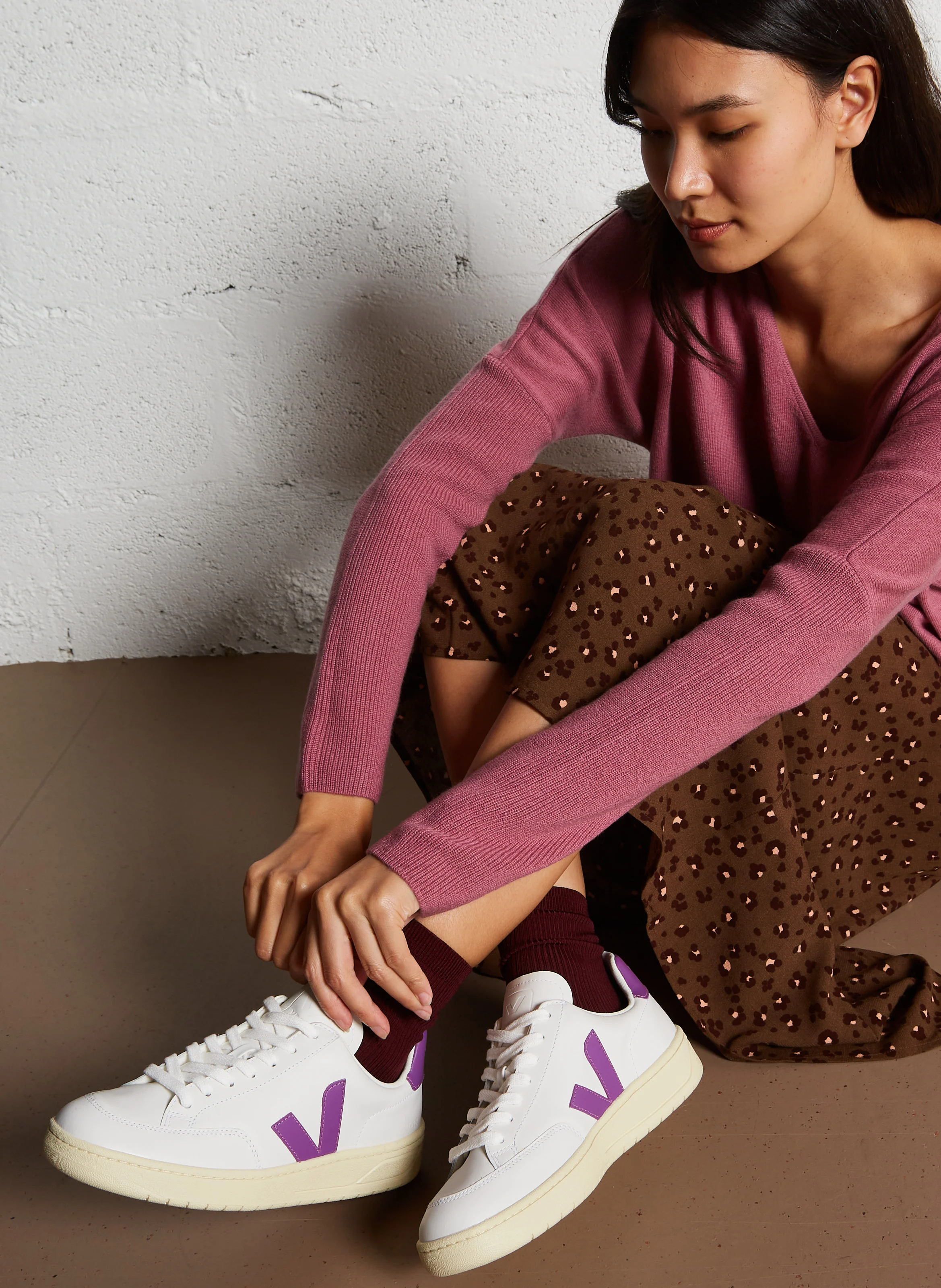 V-12 - Baskets V12 en cuir | Multicolore