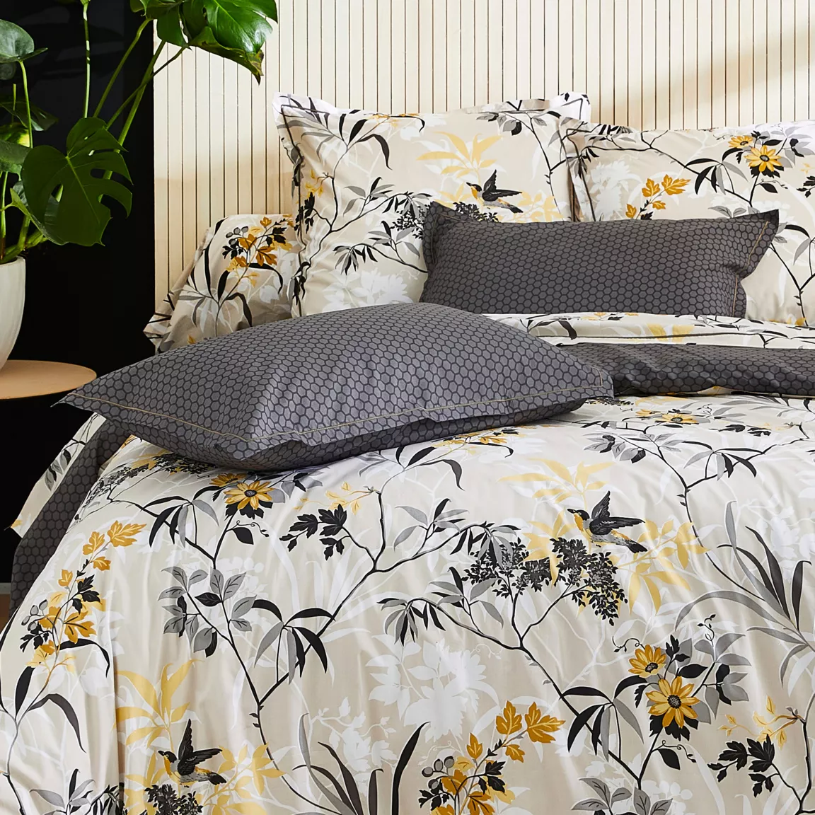 Taie de traversin percale de coton (L200 cm) Asia Beige