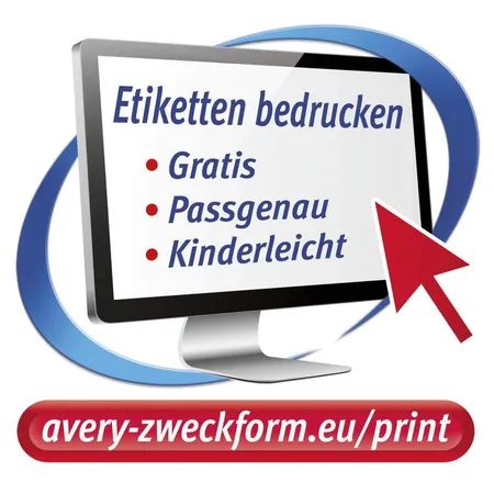Avery Zweckform 5101 Computer Etiketten 88,9 x 23 mm, 1 Pack/6.000 Etiketten, weiß
