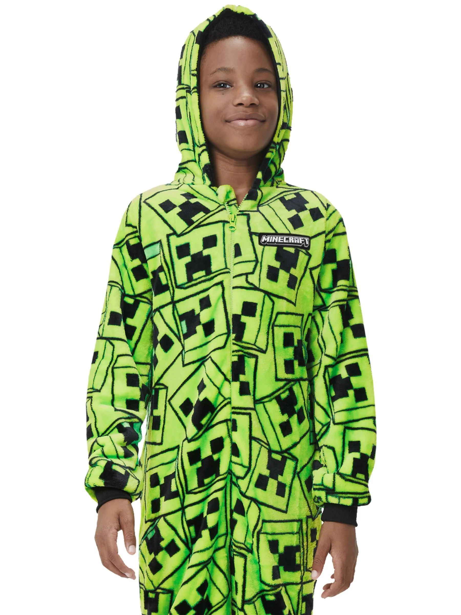 Personage Minecraft Creeper gaming fleece all-in-one pyjama