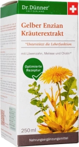Dr. Dünner Gelber Enzian Leberfunktion, 250 ml