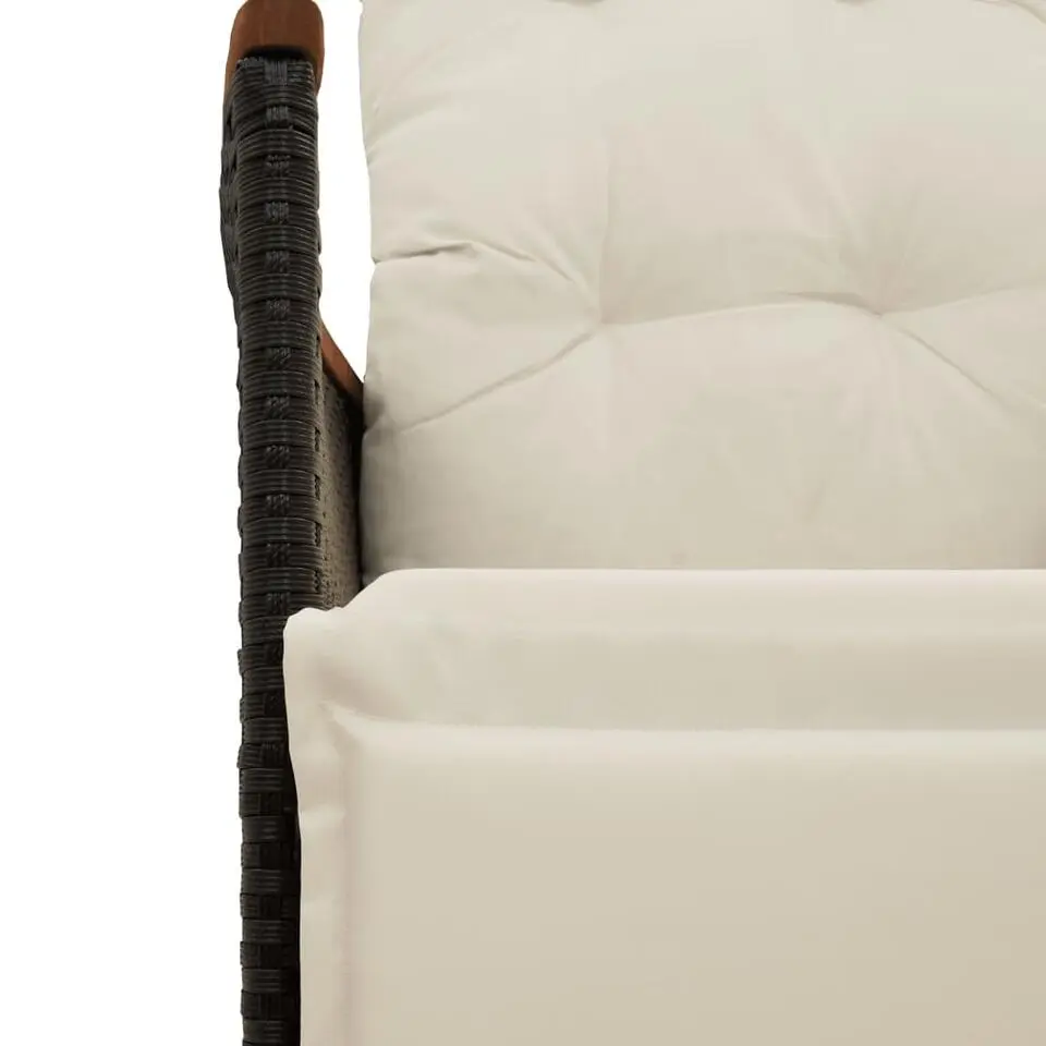 vidaXL - Tuinstoel - Zwart - Poly rattan