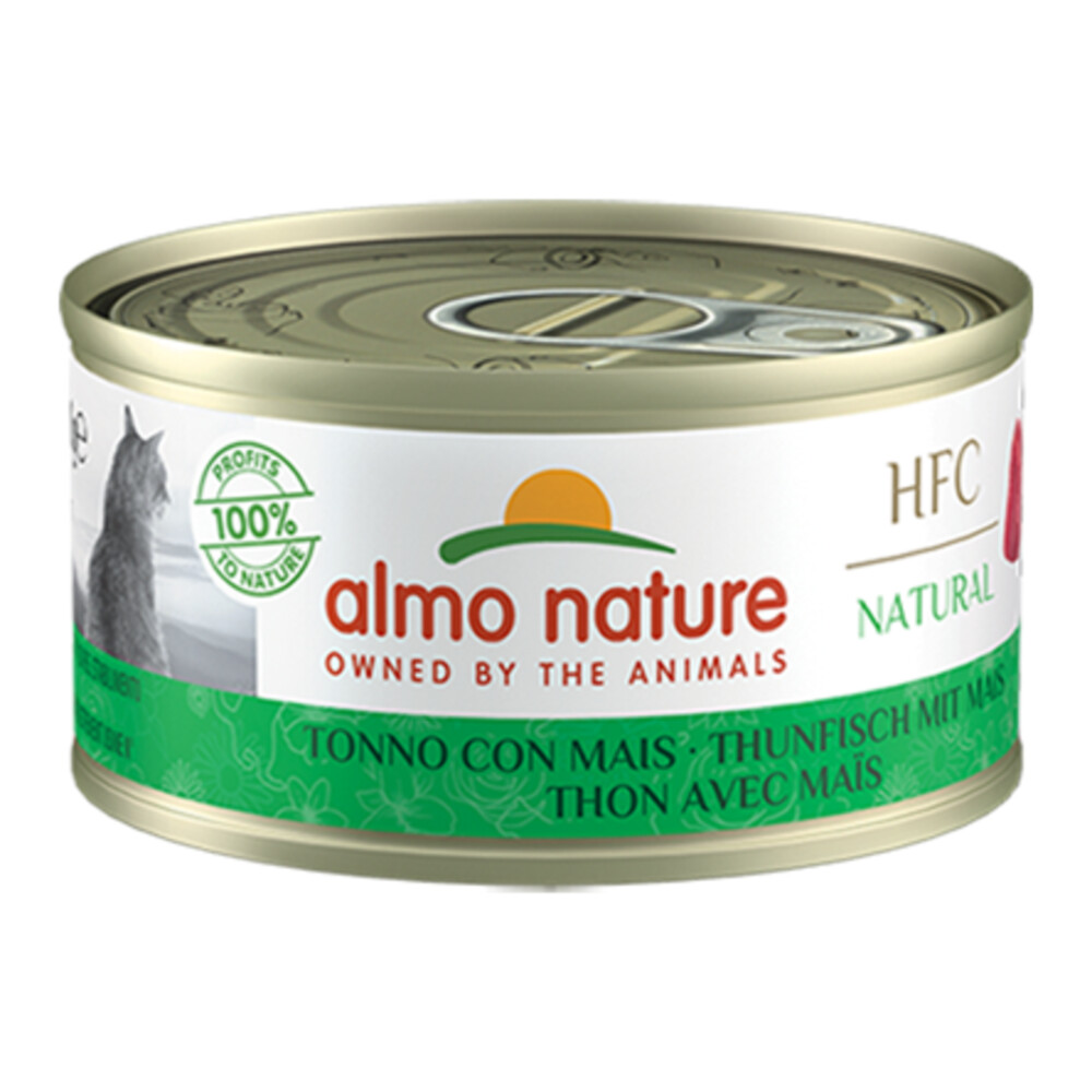 Almo Nature HFC Natural Kattenvoer Nat Blikje Tonijn & Mais70 gr