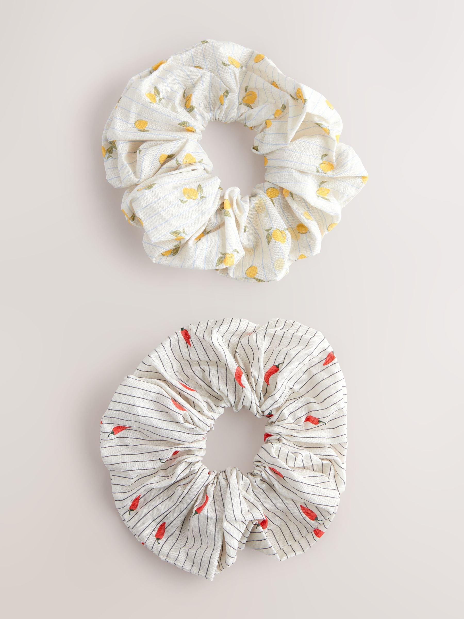 Chilli print - Verpakking van 2 haarscrunchies