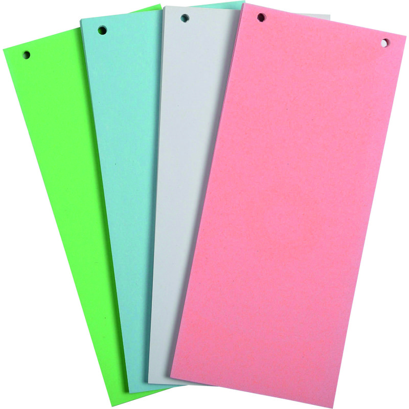 Intercalaires horizontales unies perforées Exacompta Forever - 105 x 240 mm - Paquet 100