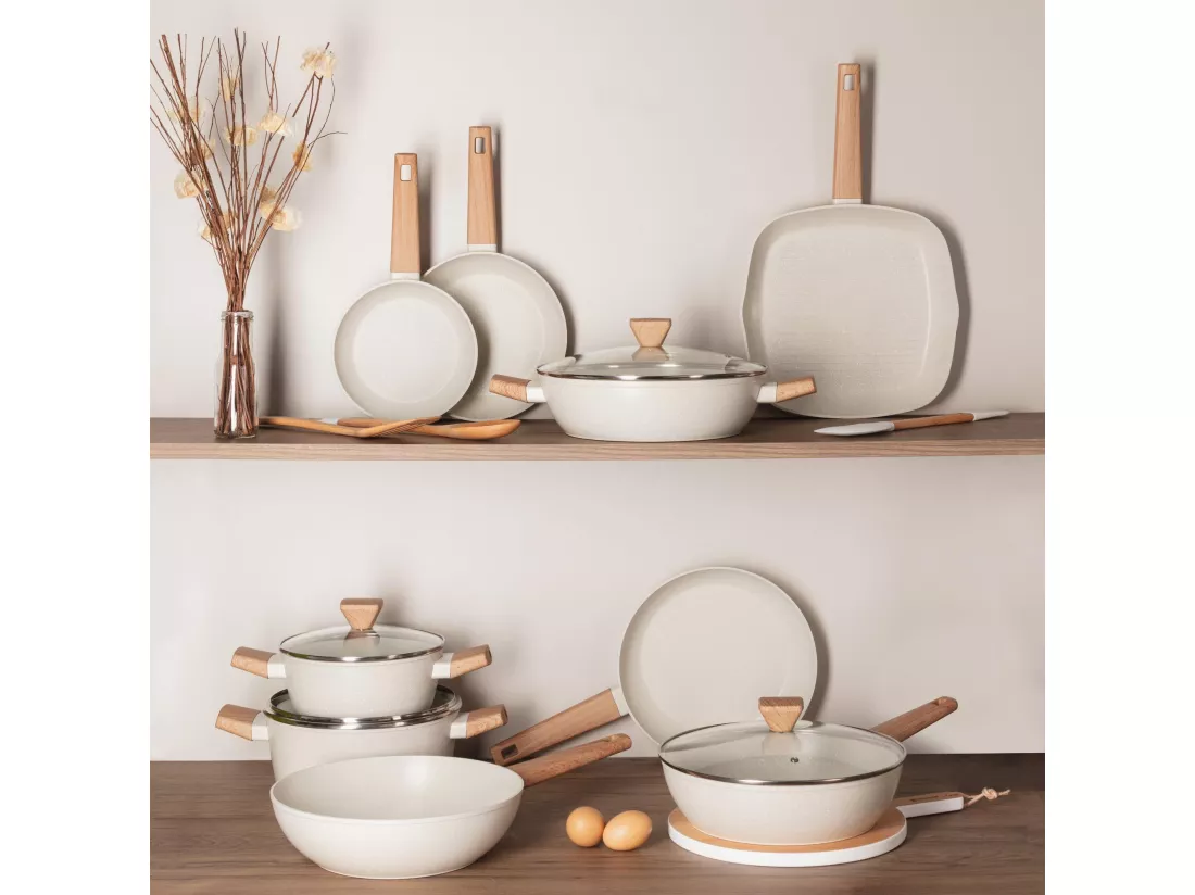 Set de 3 casseroles NATURALLY Ø18Ø22Ø26cm en aluminium forgé Bergner