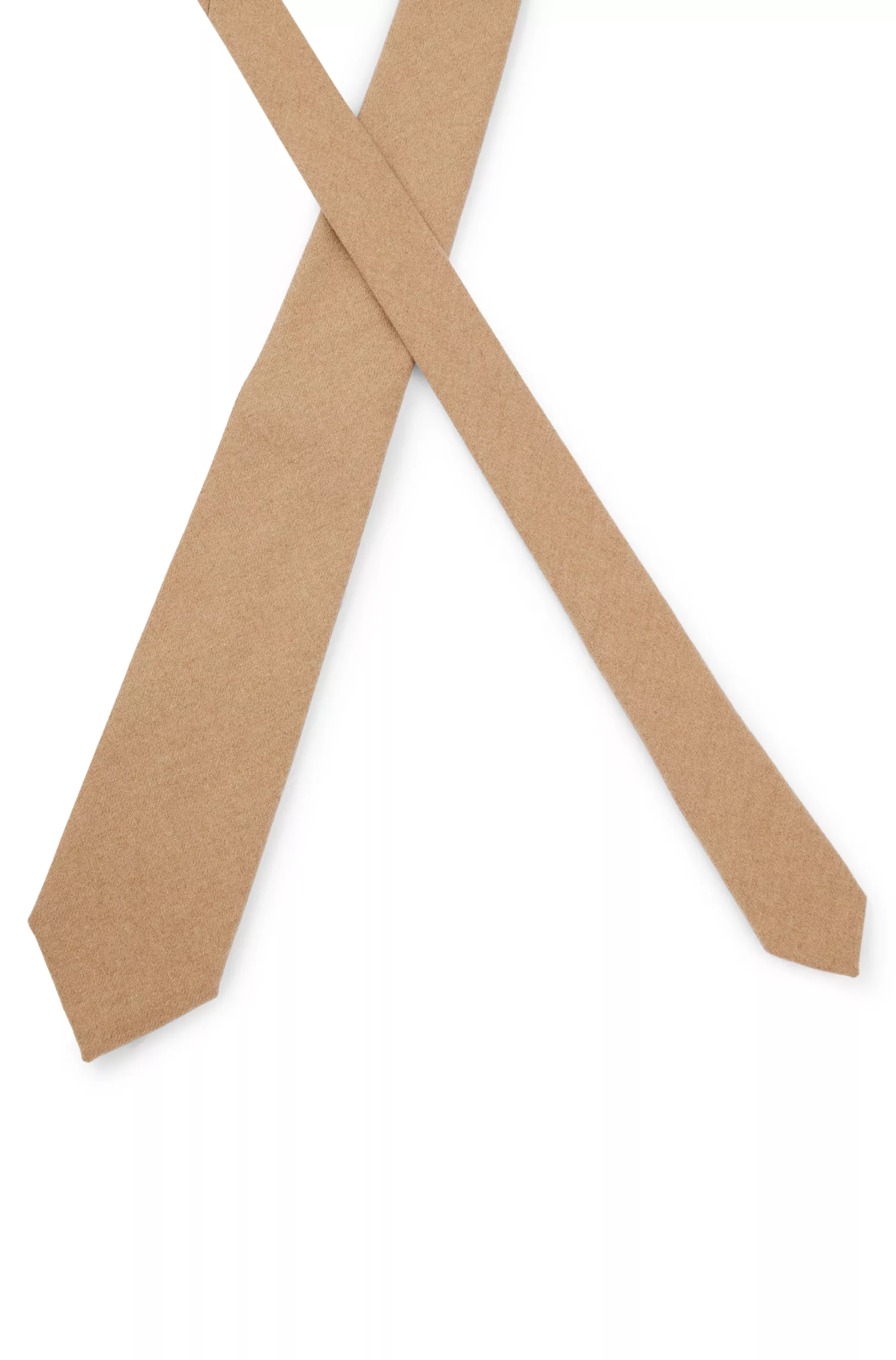 Gravata BOSS Camel-Jacquard em fio de pelo de camelo com elasticidade