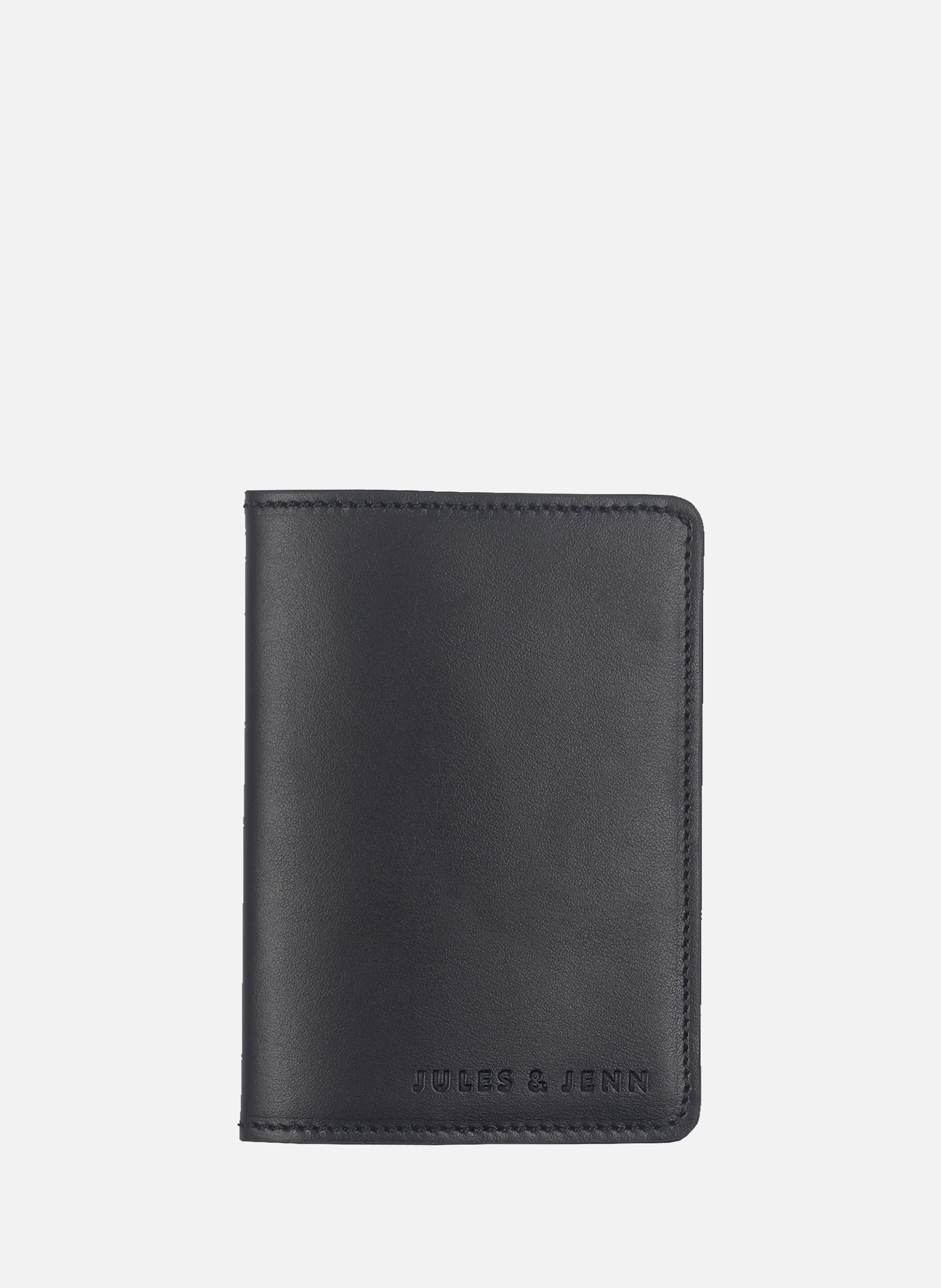 Protège passeport cuir lisse | Noir