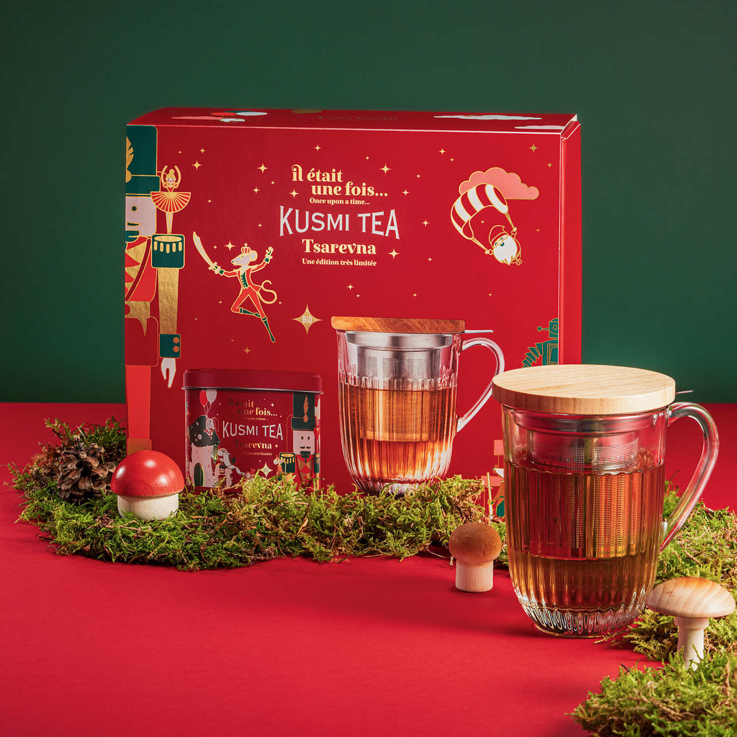 Coffret cadeau Tsarevna bio avec sa tisanière