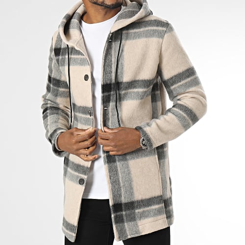 Veste Capuche Beige Gris