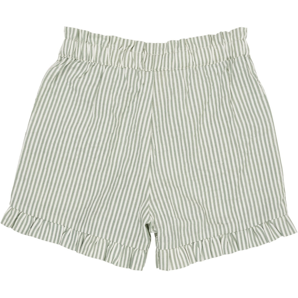 Køb COPENHAGEN COLORS Green W Cream Stripe Seersucker Girly Shorts