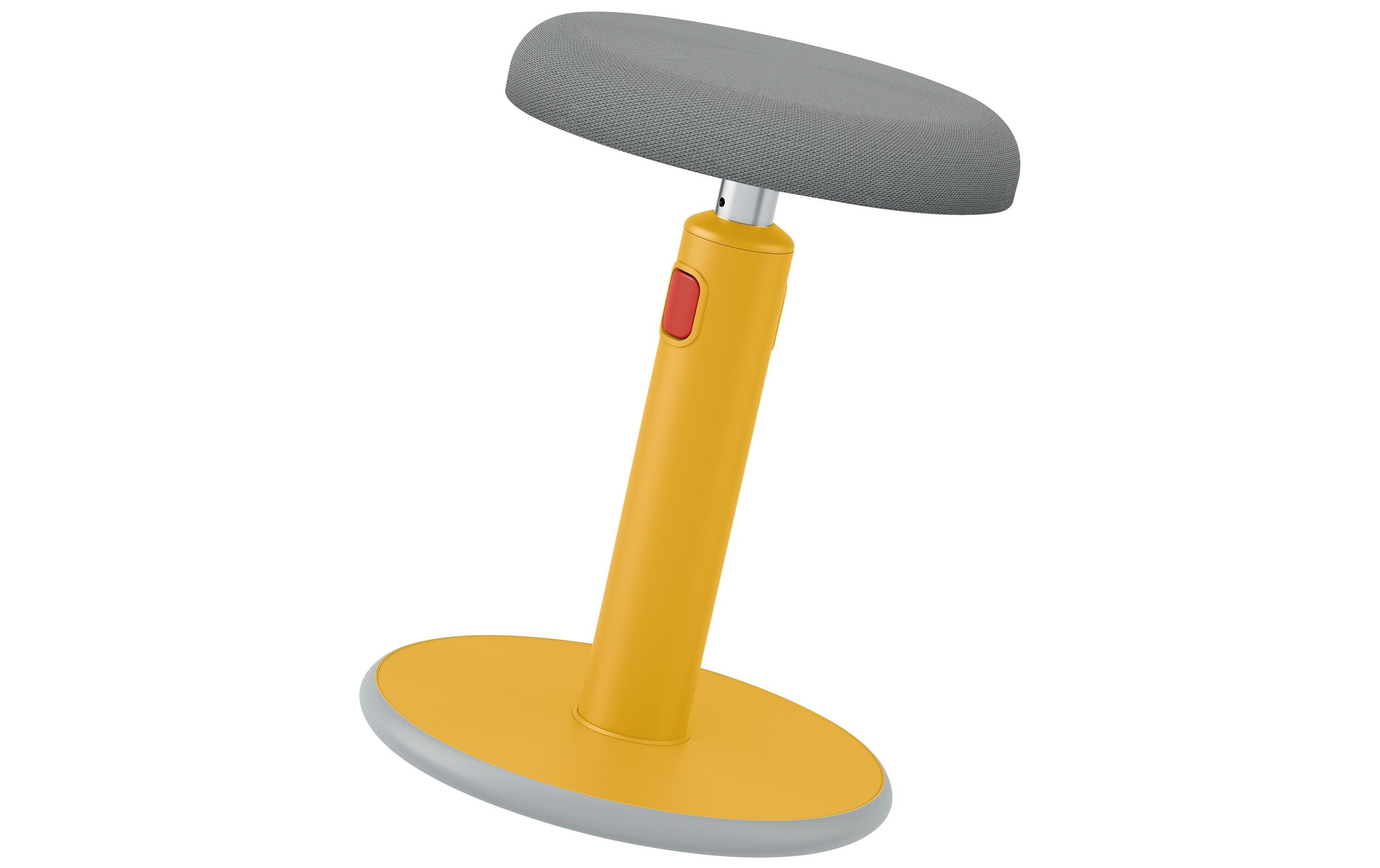 Ergo Cosy Active Sitz und Stehhocker Gelb<br>Höhenverstellbarer, ergonomischer Hocker zum Sitzen und Stehen für eine verbesserte Muskelaktivität und bessere Körperhaltung
