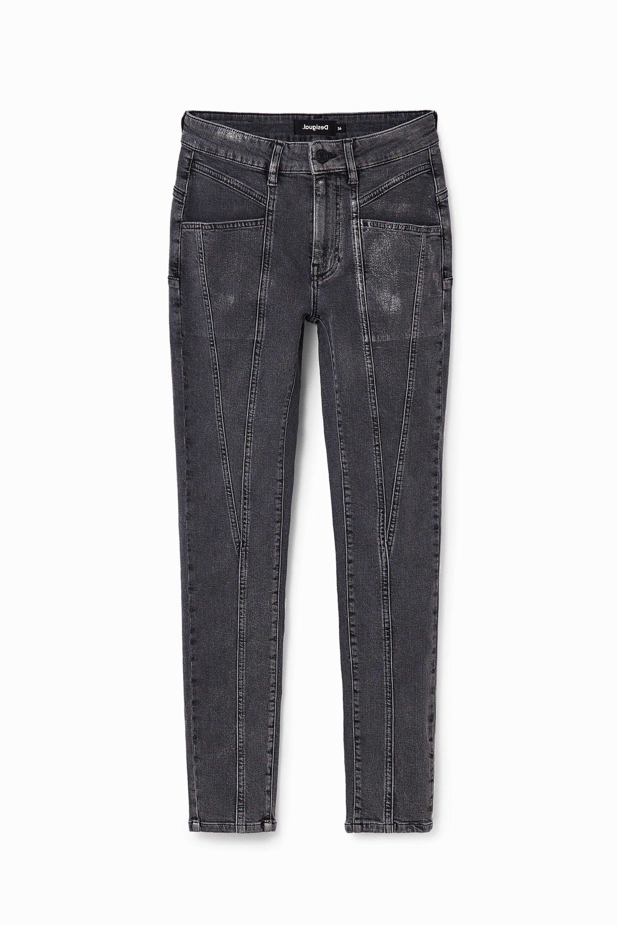 Jean skinny push-up métallisé