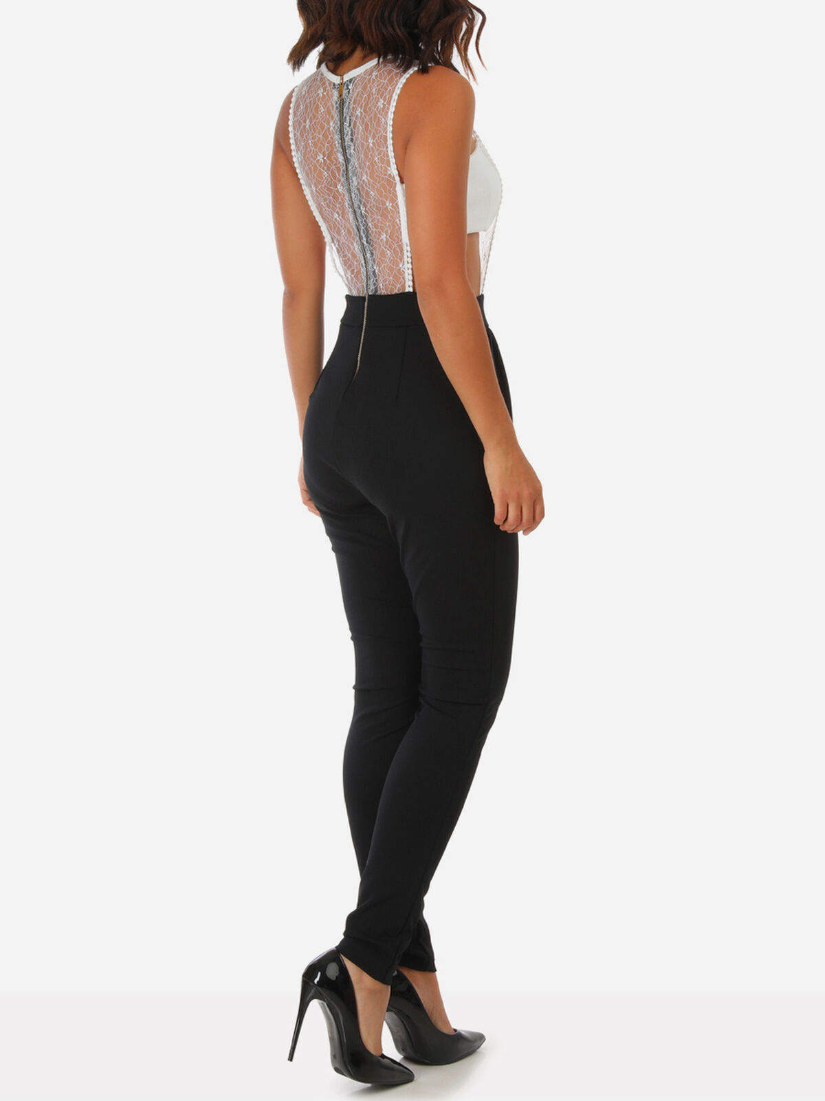 Combinaison effet bandeau- Noir et Blanc