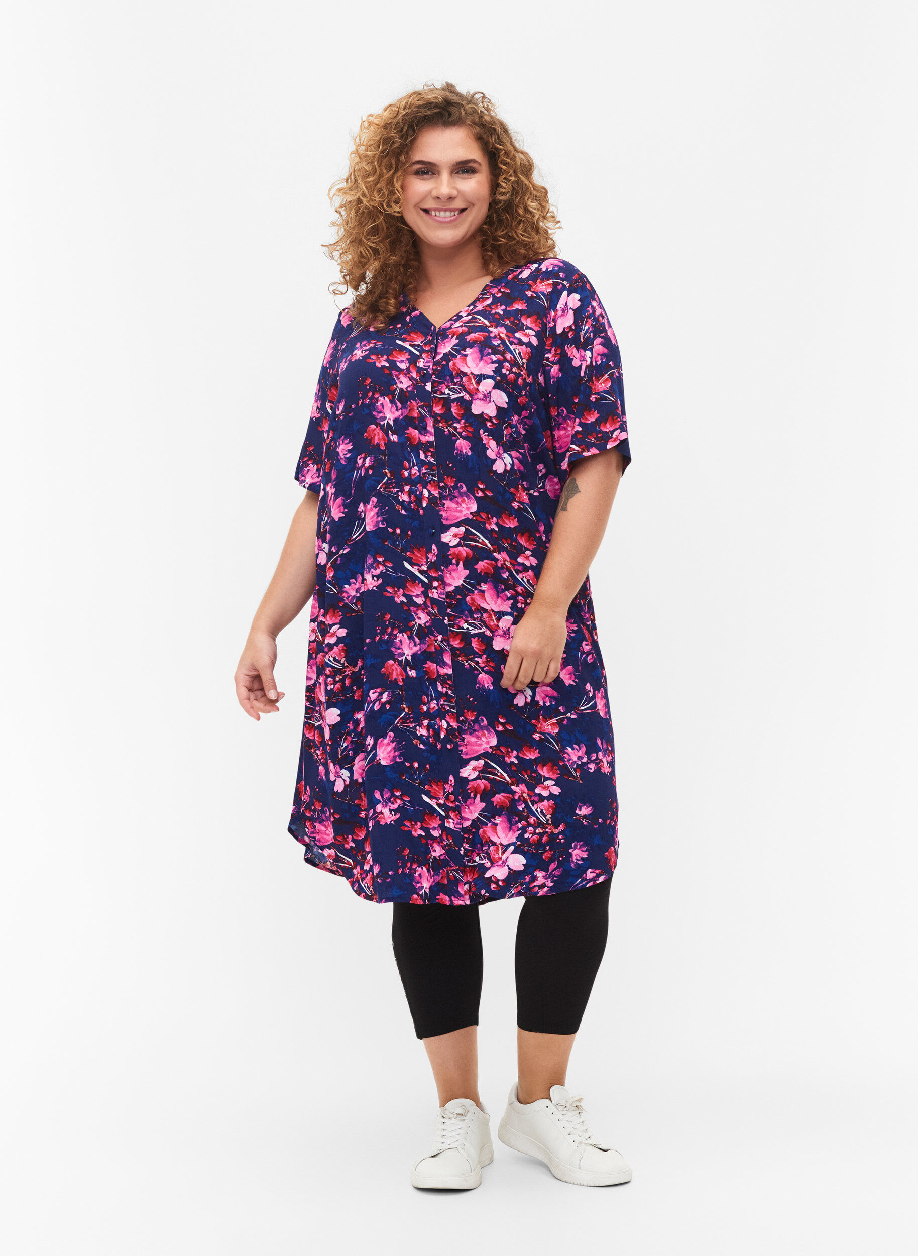 3/4 leggings med knapper