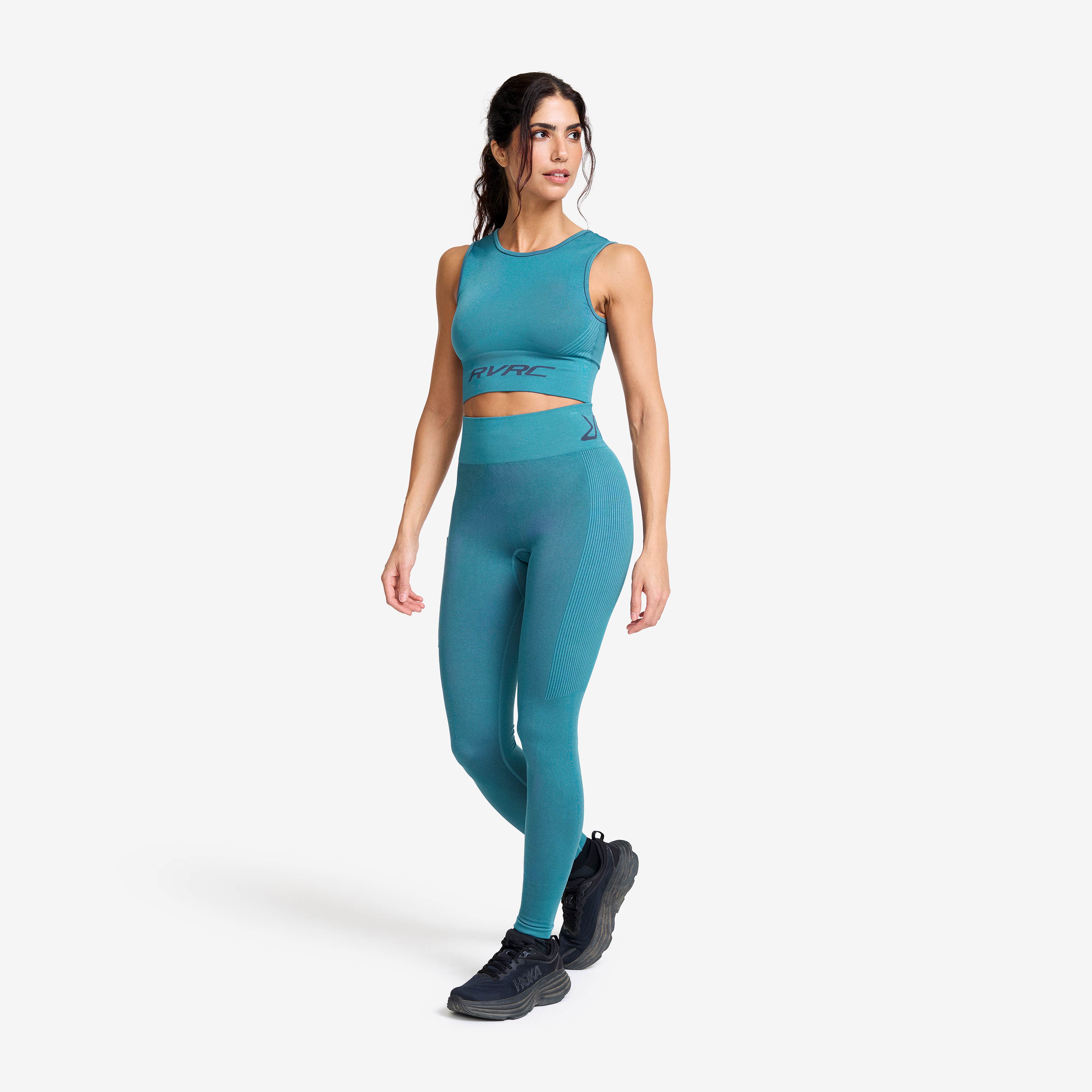 Descent Seamless Crop Top Dame Blue Ashes