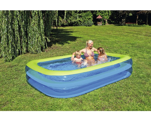 Familiezwembad Happy People 265x175x50 cm blauw/groen