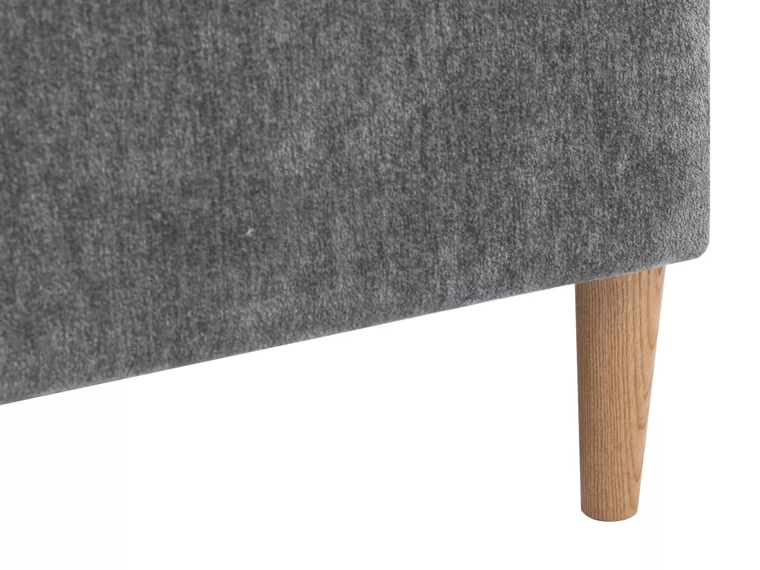 Canapé 3 places convertible en tissu gris COPONA