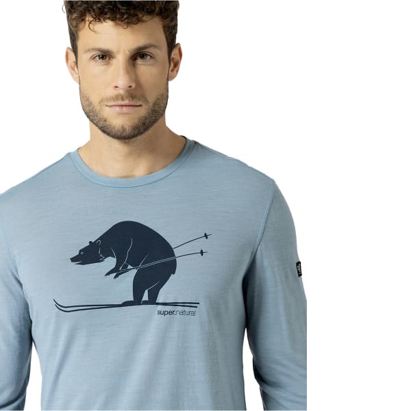 T-shirt randonnée SUPER.NATURAL SKI KARL LS CITADEL BLUE/BLUEBERRY