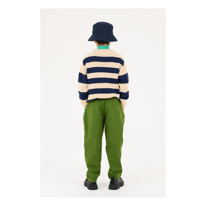 Repose AMS Pull Rayé Coton Bio | Crème