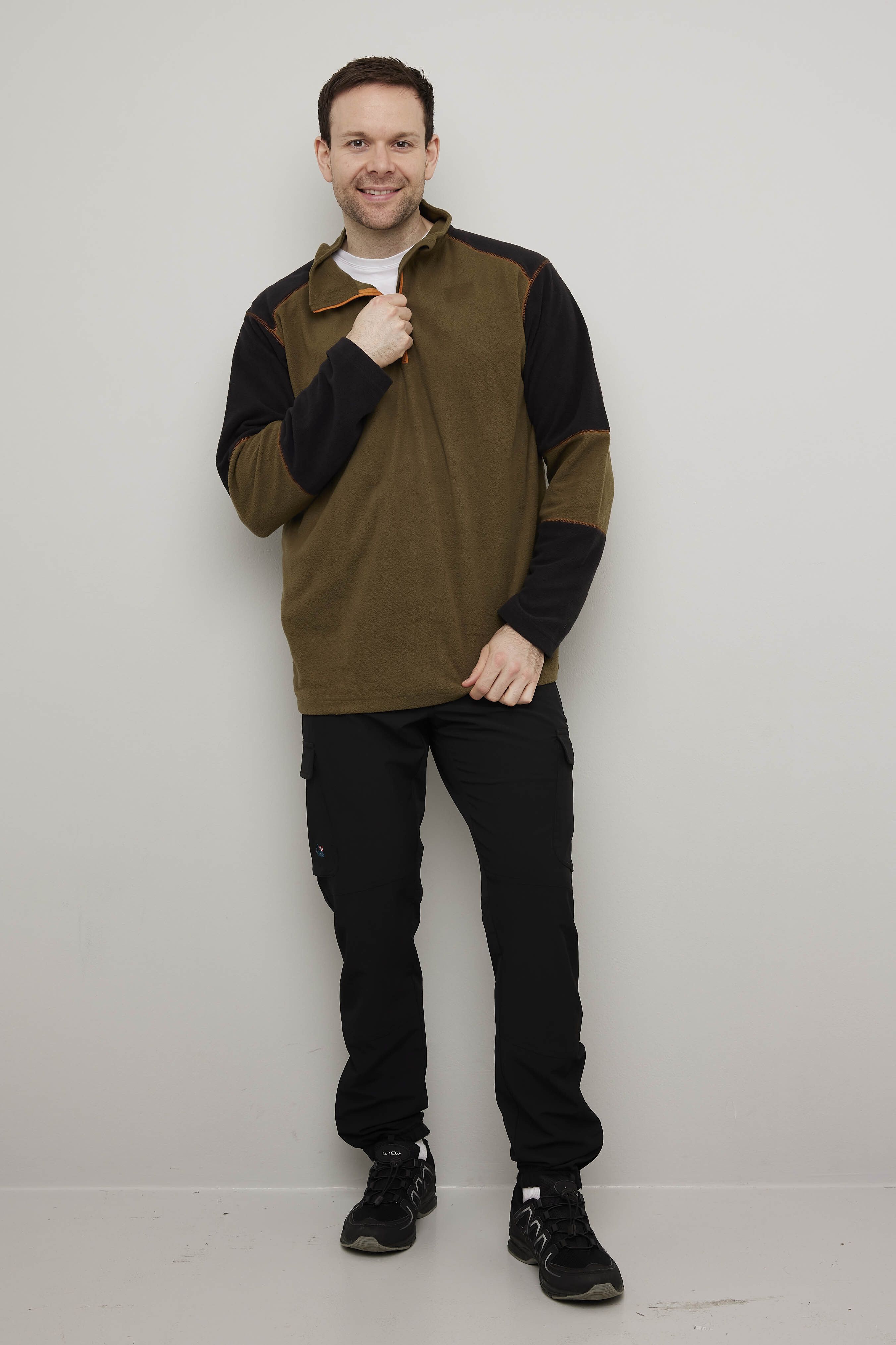 Microfleecegenser med 1/2 zip Vollasetra