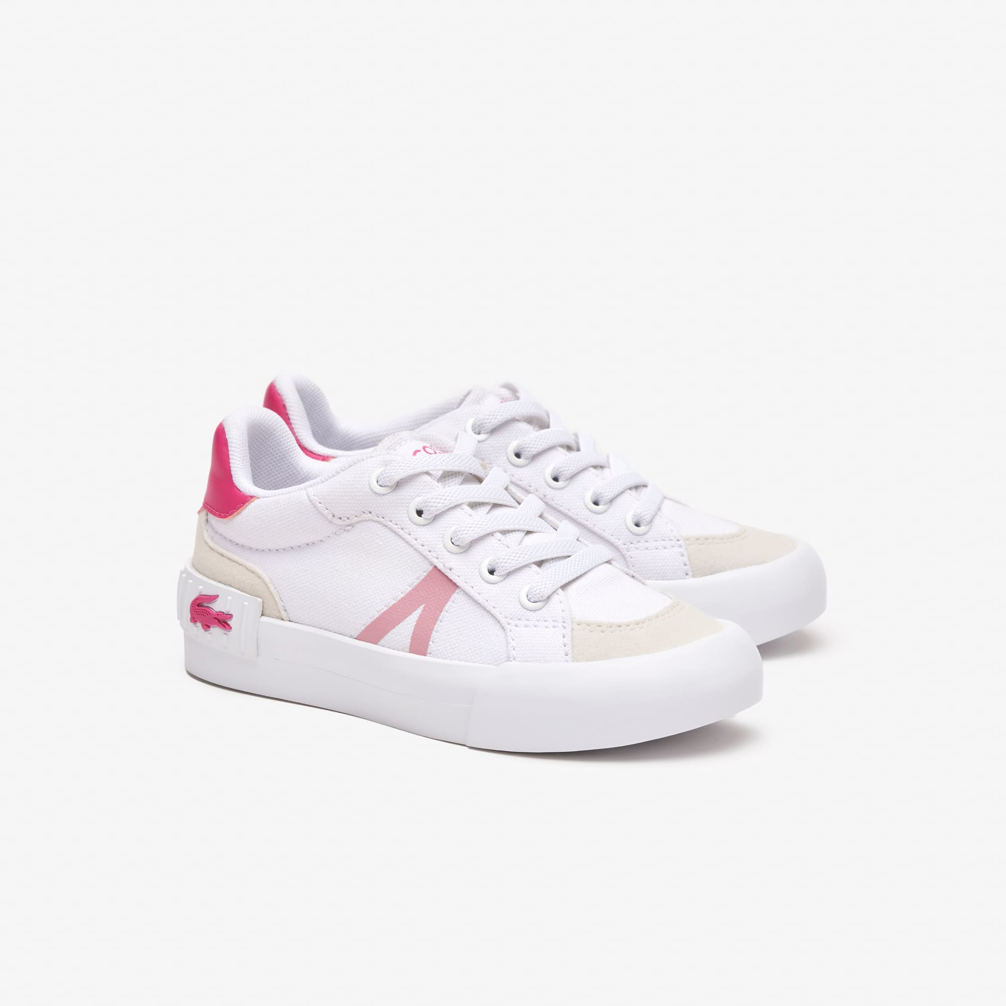 Sneakers L004 bébé en textile color-block Chaussures - Blanc - Lacoste - Enfant