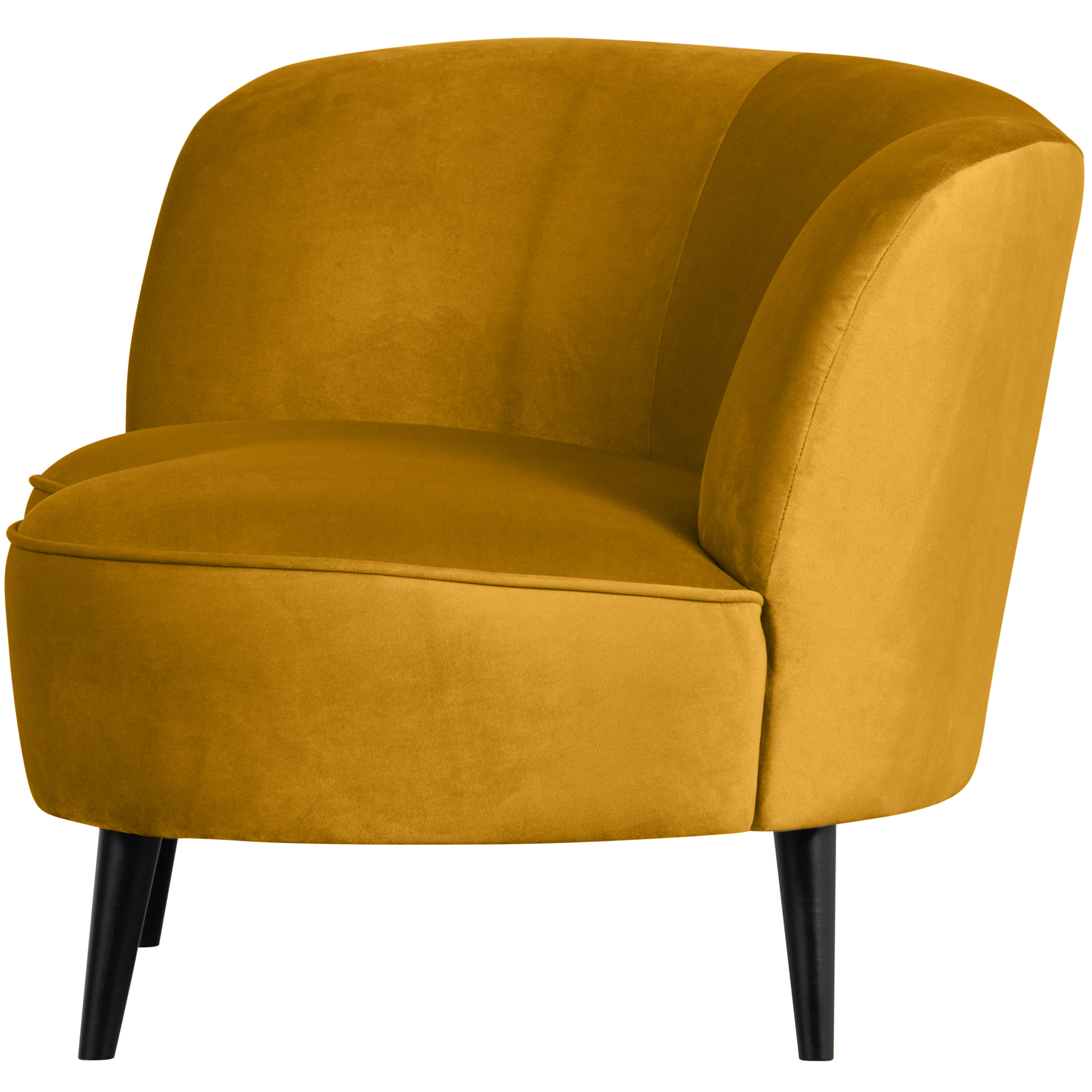 Lounge fauteuil Sara Sara Lounge Fauteuil Links - Fluweel - Oker
